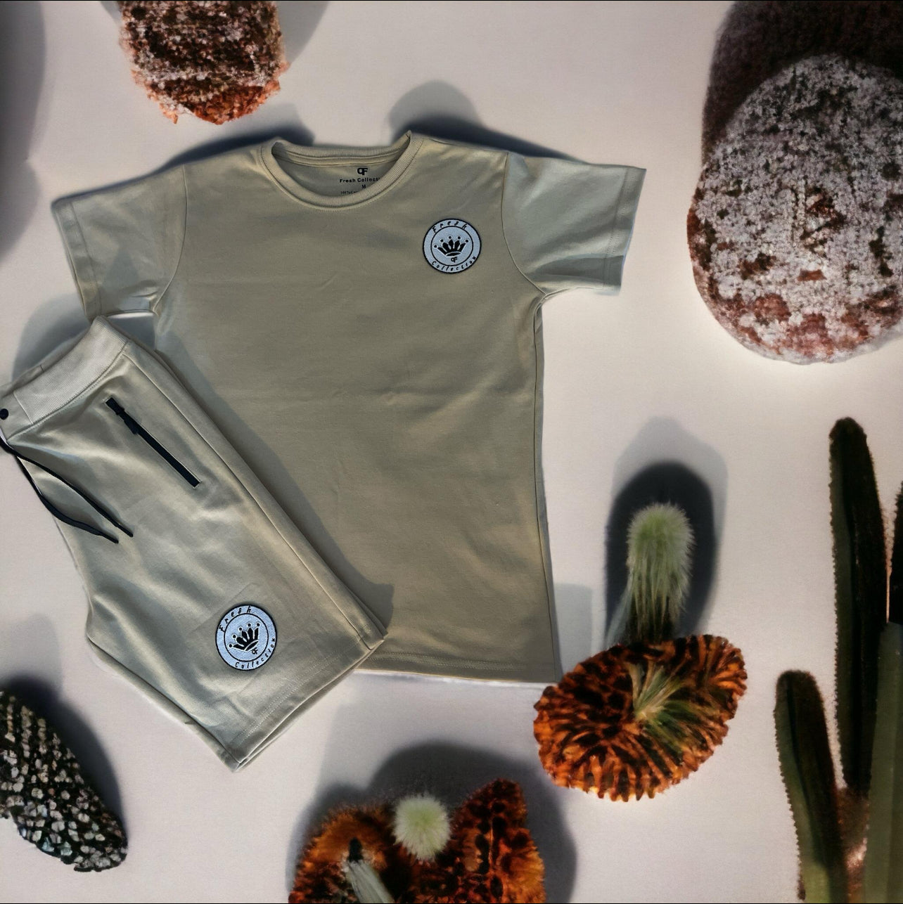 Fresh Collection Tech T-shirts And Shorts Set Cotton