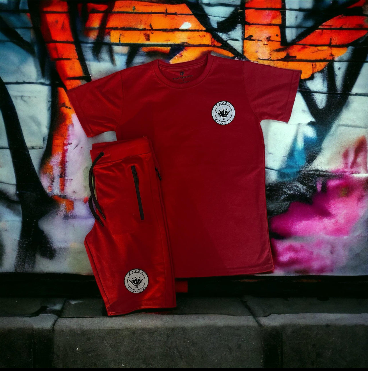 Fresh Collection Tech T-shirts And Shorts Set Cotton